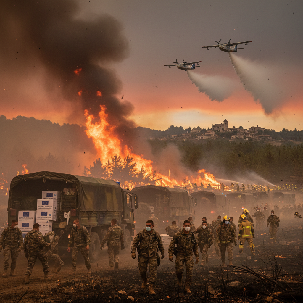 Frankreich stellt 1000 Soldaten auf und gibt 1,5 Millionen FFP2-Masken für Waldbrandhilfe aus