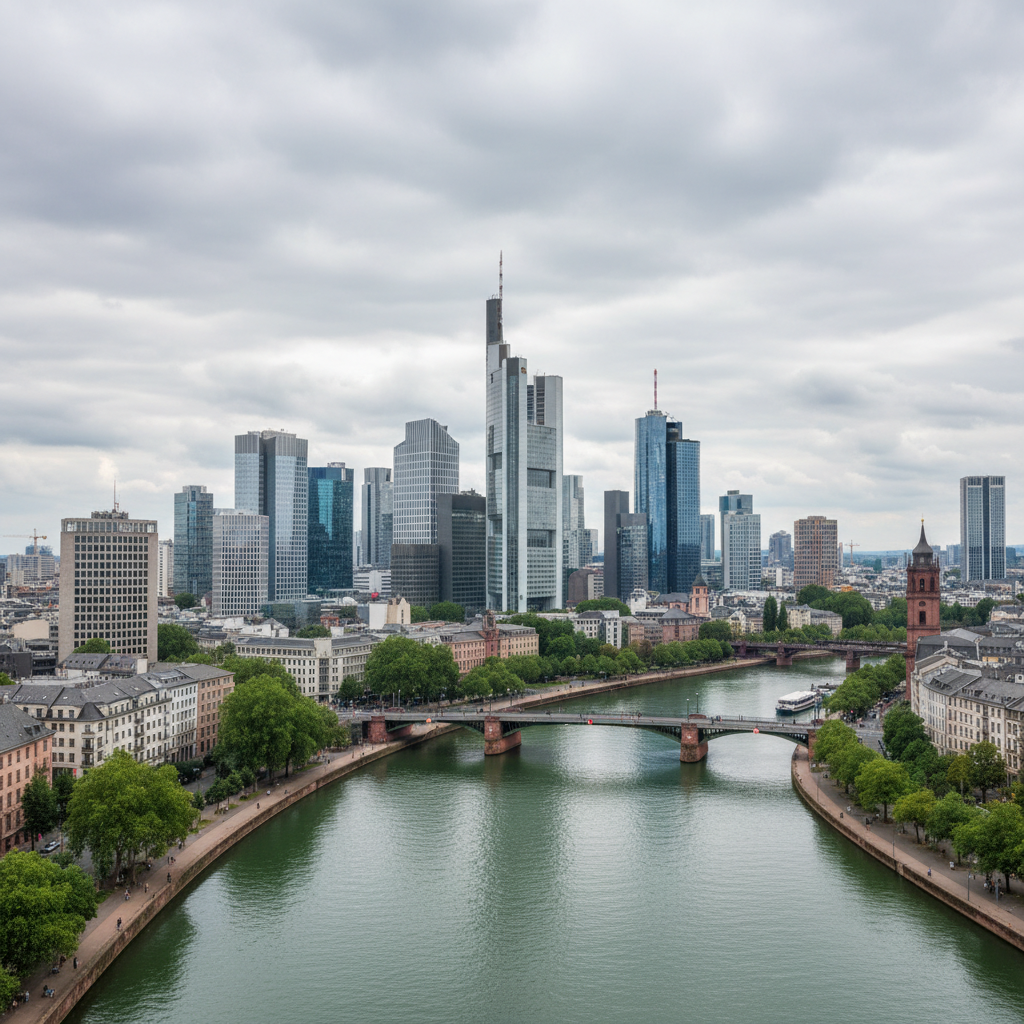 Frankfurt am Main genießt heute strahlenden Sonnenschein und 27°C Wärme