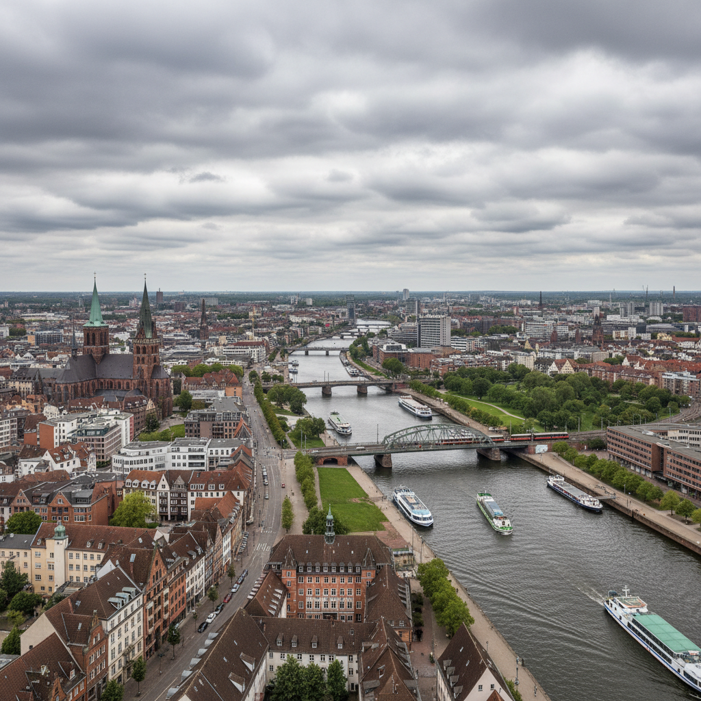 In Bremen: Gelegentliche Regenschauer bei milden 26°C heute erwartet