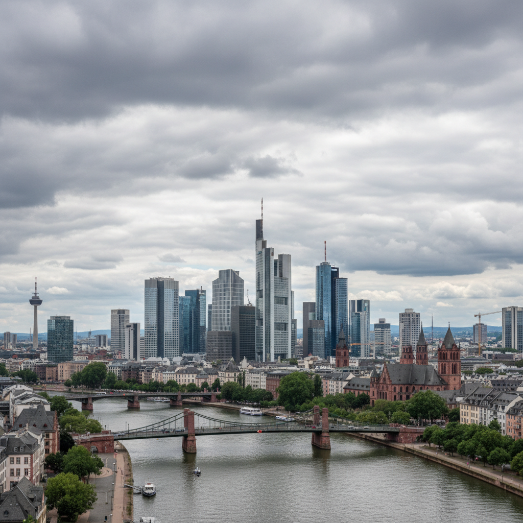 Frankfurt am Main erlebt heute 30°C und lockere Bewölkung