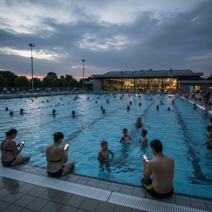 Gefahr im Schwimmbad: Bäder warnen vor gefährlicher Handy-Ablenkung von Eltern