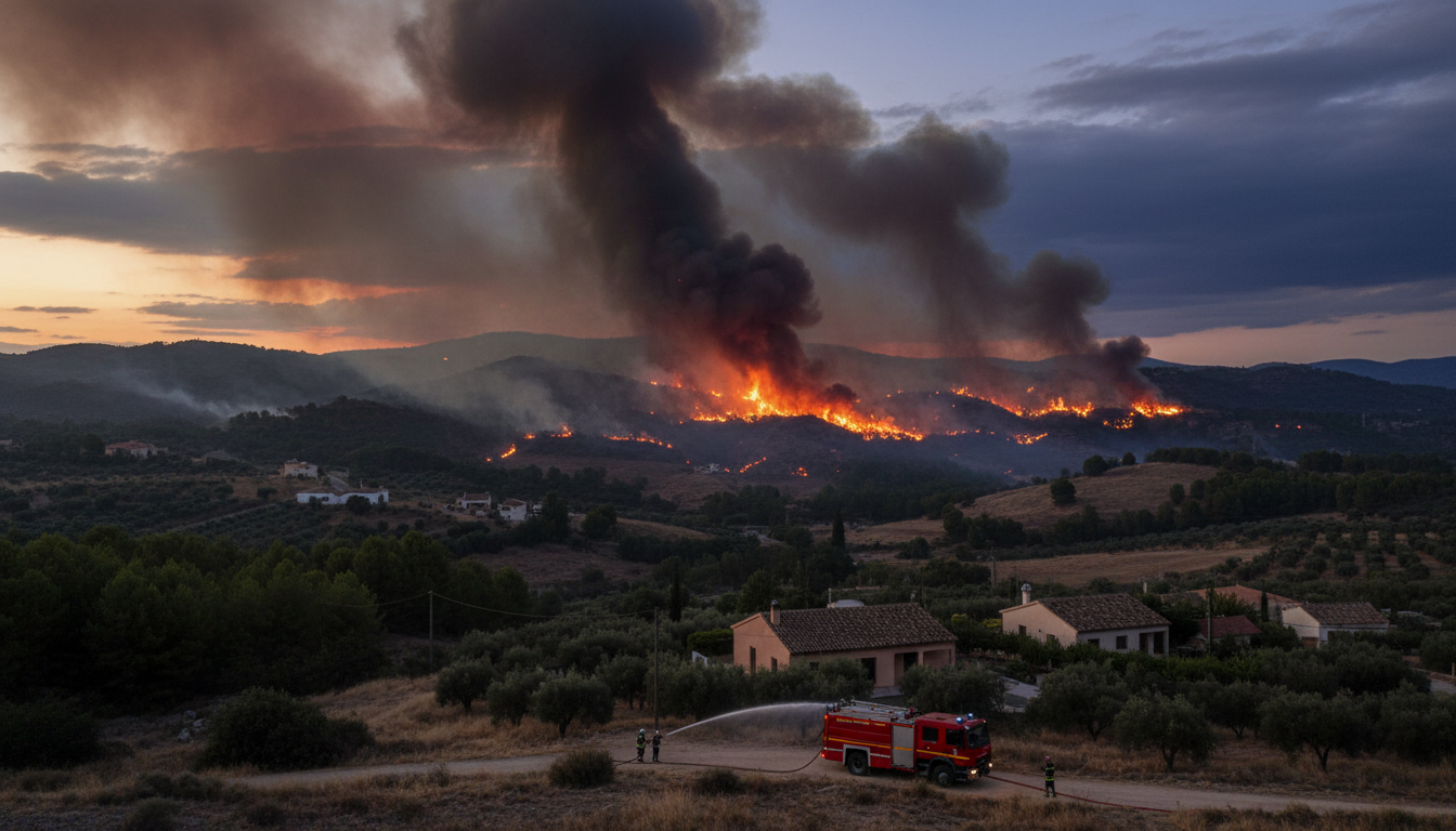 Welche Folgen hat die extreme Hitzewelle für die Waldbrandlage in Spanien?