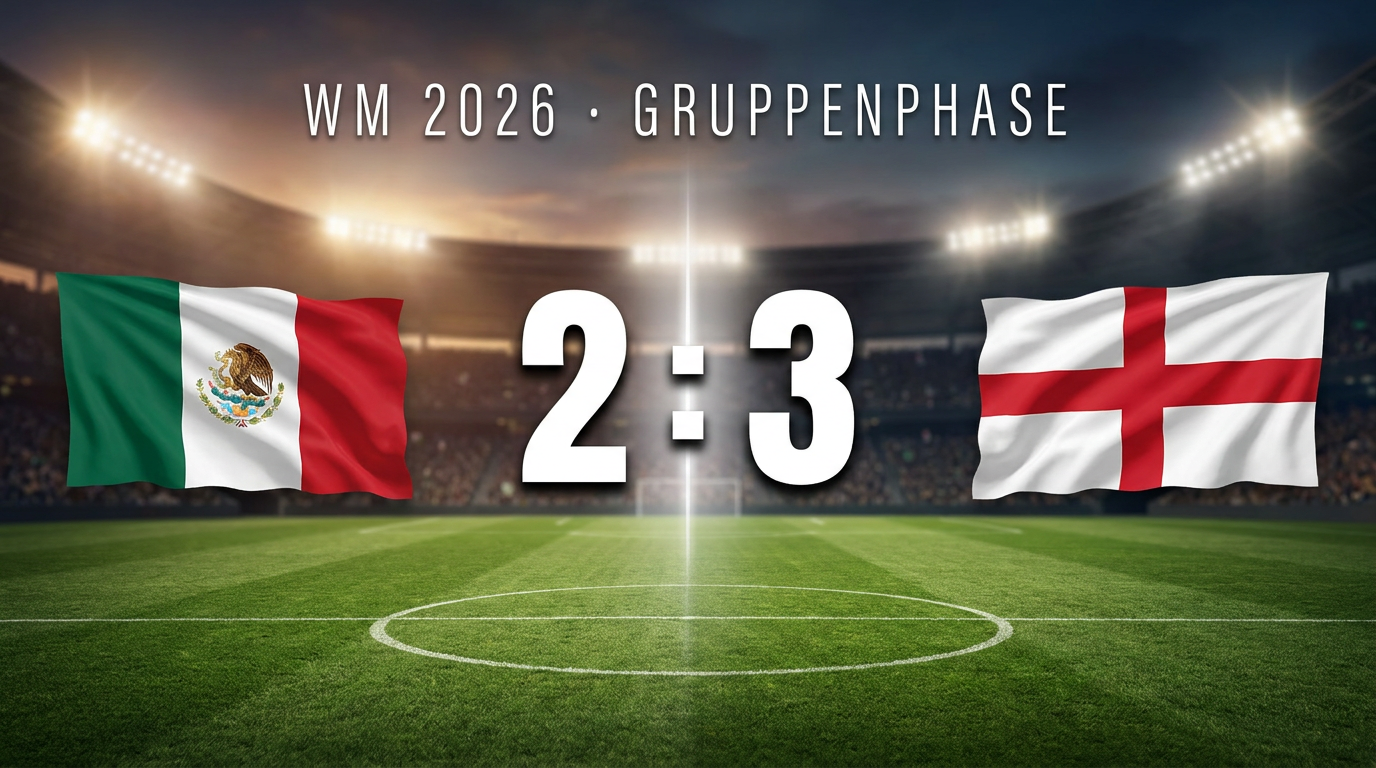 WM 2026: Mexiko 2:3 England – Spielbericht & Stimmen