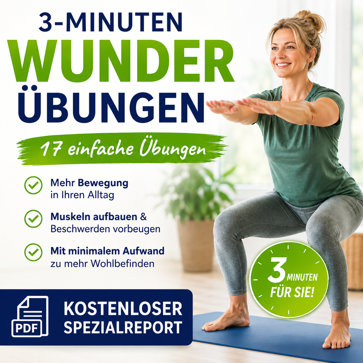 3-Minuten-Wunderübungen: 17 einfache Übungen für mehr Bewegung im Alltag