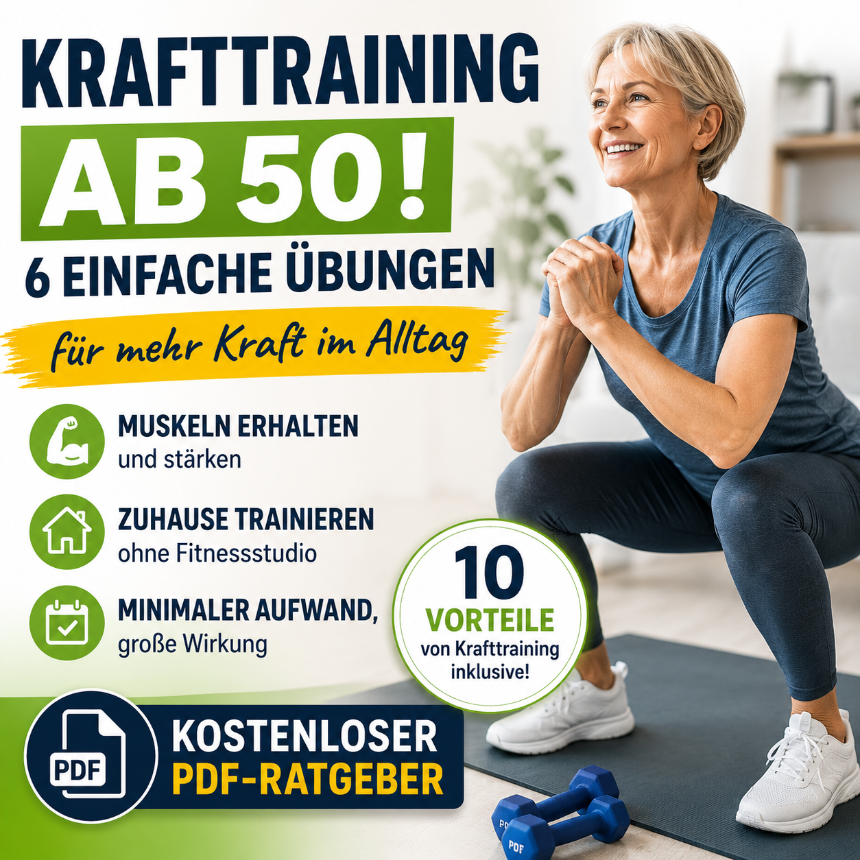 Krafttraining ab 50: Diese 6 einfachen Übungen gibt es jetzt kostenlos als PDF