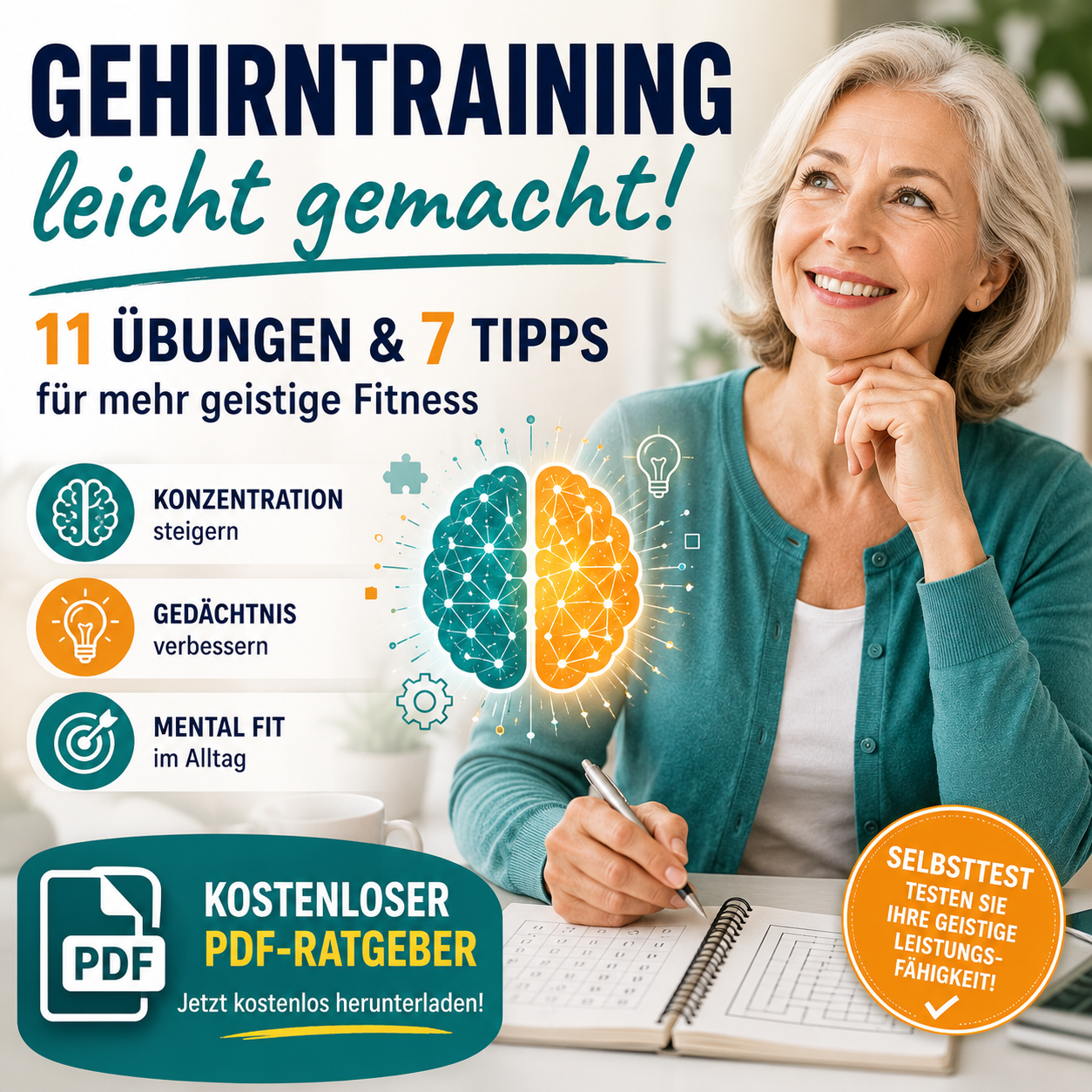 Gehirntraining leicht gemacht: 11 Übungen und 7 Tipps für mehr geistige Fitness