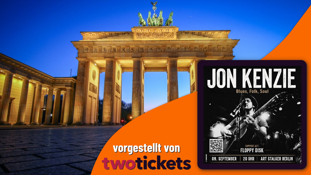 Jazz, Blues, Funk & Soul in Berlin am 09.09.26: Jon Kenzie concert – Blues, Folk, Soul