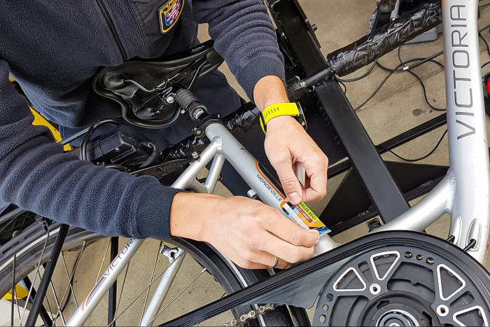 Fahrradcodierung bei der Polizeistation Bad Vilbel