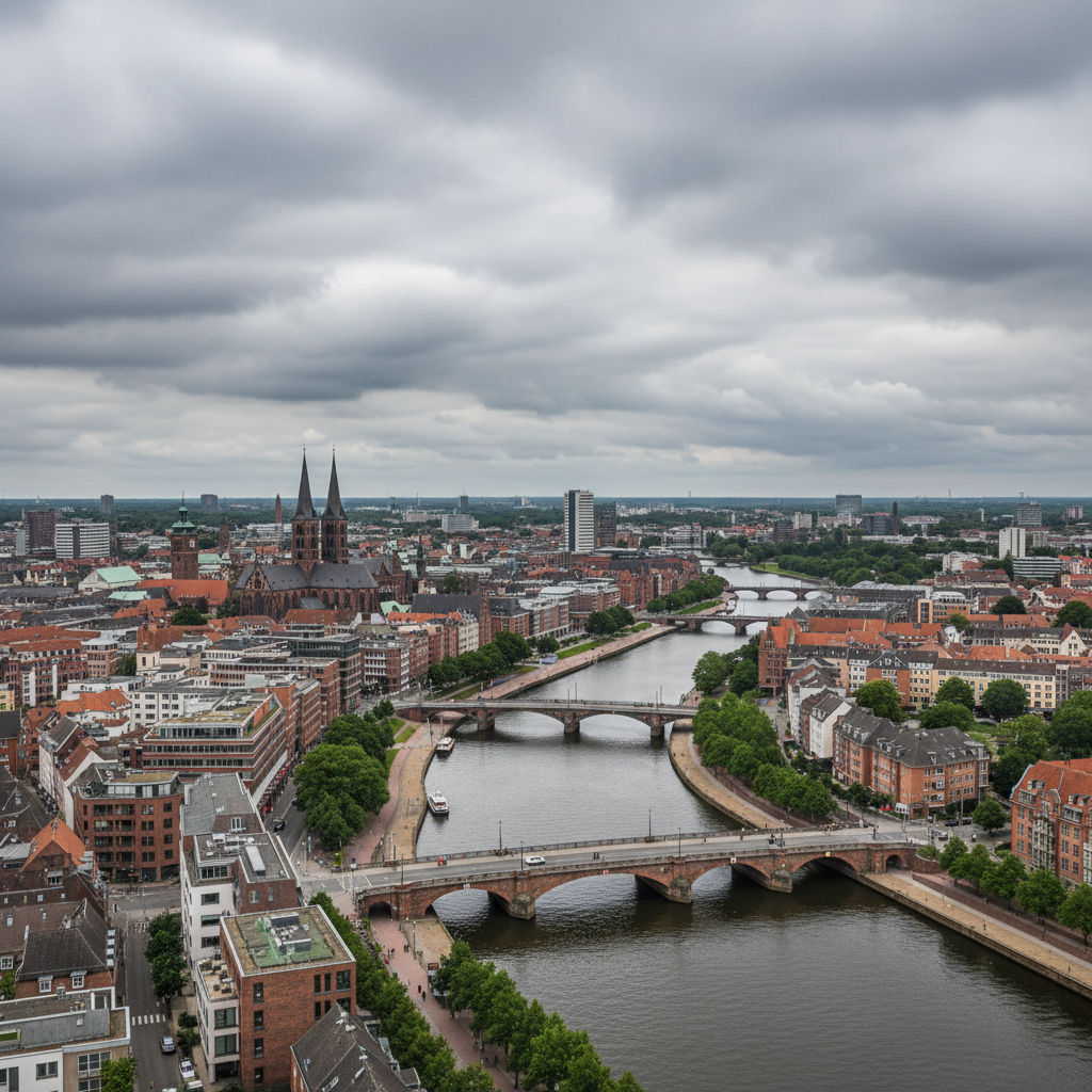 Sonnenschein pur in Bremen mit angenehmen 26°C heute