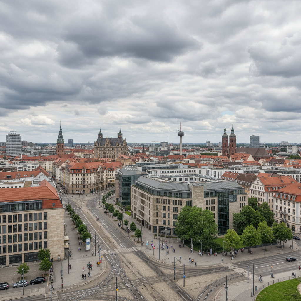 Leipzig erwartet heute einen bewölkten Tag mit Temperaturen um 29°C
