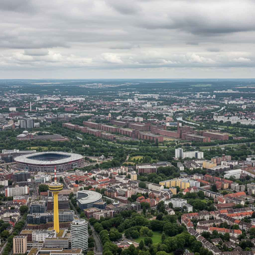 Dortmund heute mit strahlendem Sonnenschein und 25 Grad Celsius