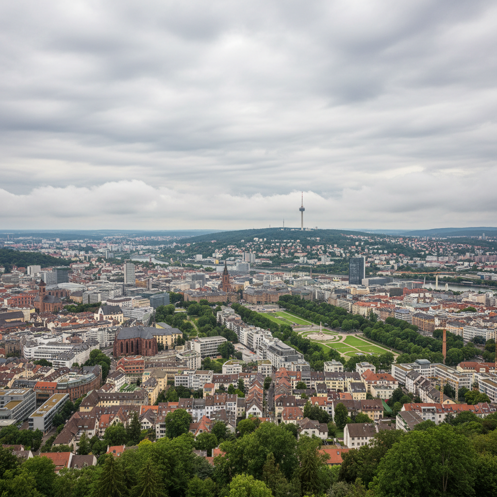 In Stuttgart heute milde 25°C mit vereinzelten Regenschauern in der Umgebung