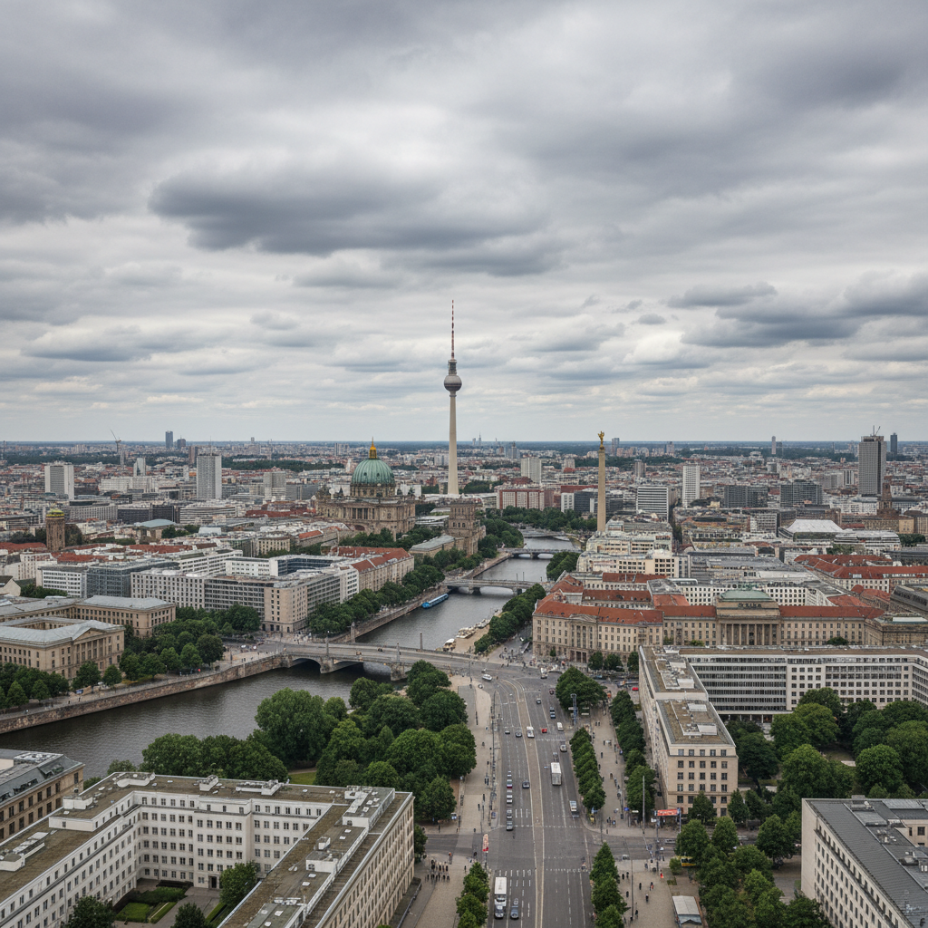 Berlin heute: 23°C und ein paar Wolken am Himmel