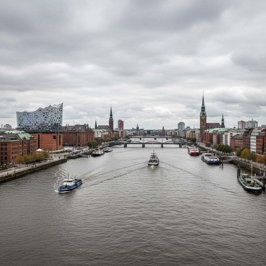Hamburg heute: 21°C und bewölkter Himmel erwarten die Stadt