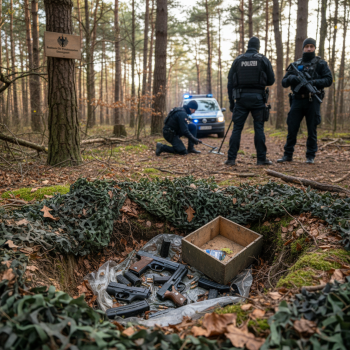 Bundesbehörden entdecken geheimes Waffenlager in der Nähe von Berlin