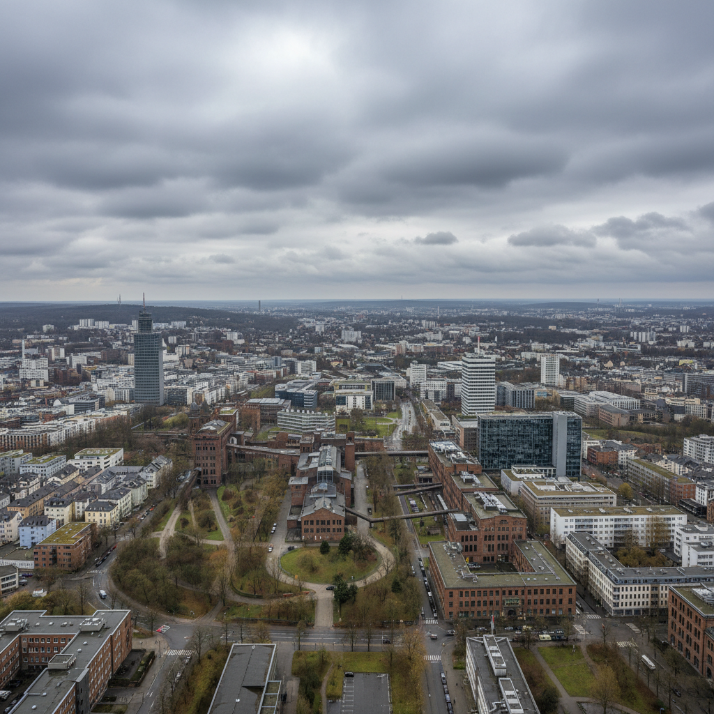 Heutige Wetterlage in Essen: Stelle dich auf 20°C und sporadische Regenschauer ein.