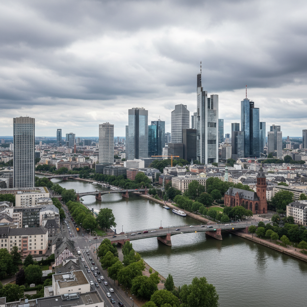 Frankfurt am Main erlebt heute strahlenden Sonnenschein mit 30 Grad Celsius