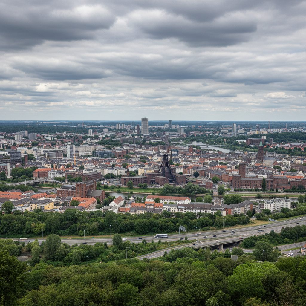 Strahlender Sonnenschein und angenehme 25°C in Essen heute