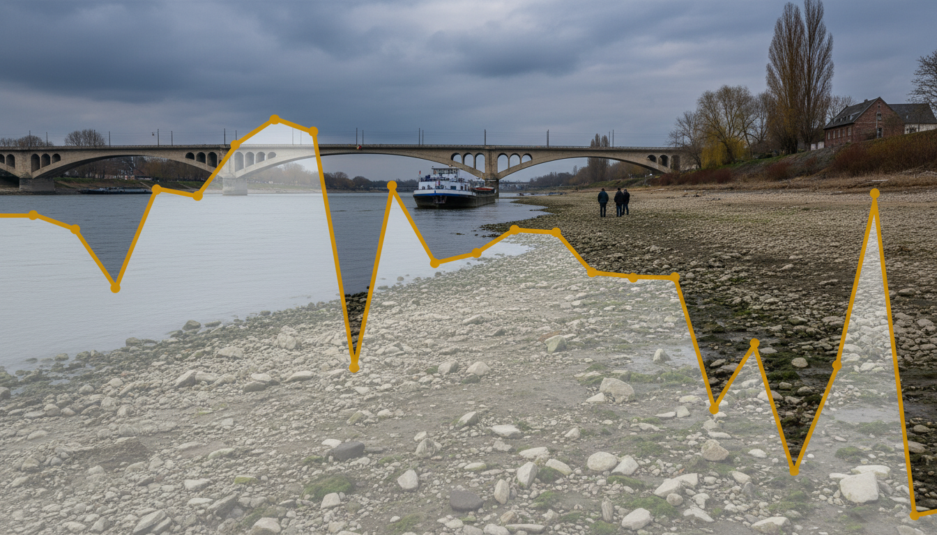 Rhein-Statistiken enthüllen alarmierende Trockenheitstrends des Flusses