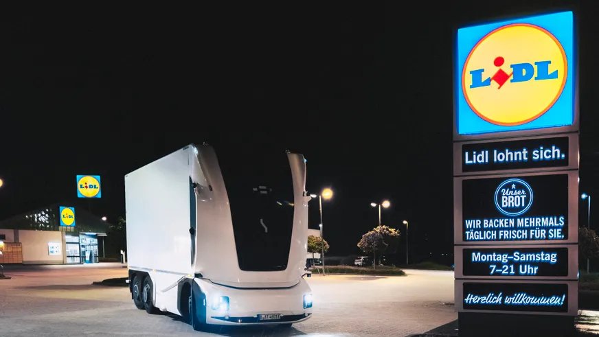 Fahrerloser Elektro-Lkw von Lidl nimmt Fahrt auf in Deutschland