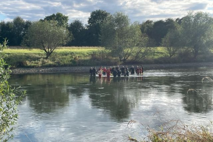 Rinteln: Polizei übt Rettung in der Weser