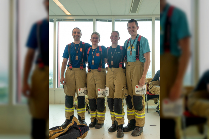 Feuerwehr Kleve beim Firefighter Stair Climb in Almere