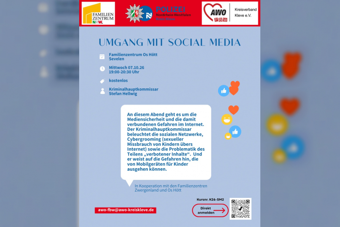 Kreis Kleve: Social Media Vortragsangebot von AWO und Polizei