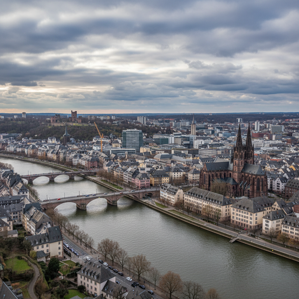 Ein wolkenverhangener Tag in Deutschland mit Höchsttemperaturen von 23°C