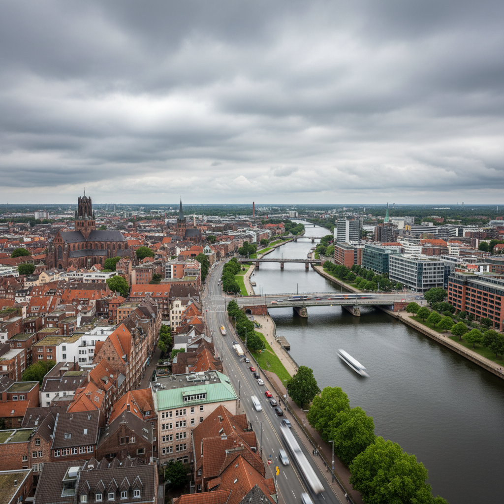 Wetterbericht für Bremen: 18°C und bewölkter Himmel erwarten uns heute