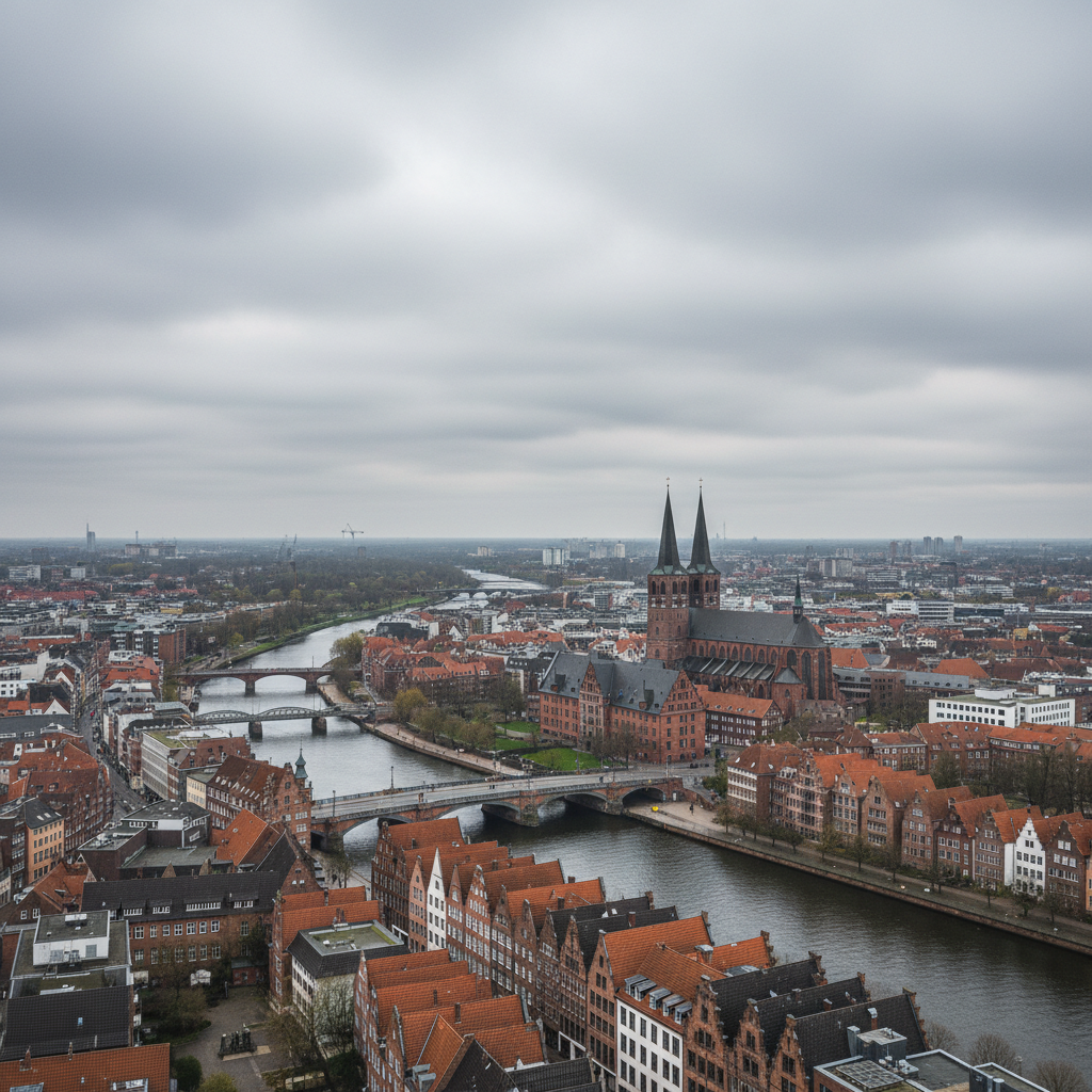 Bremen heute unter Wolken mit angenehmen 21 Grad Celsius