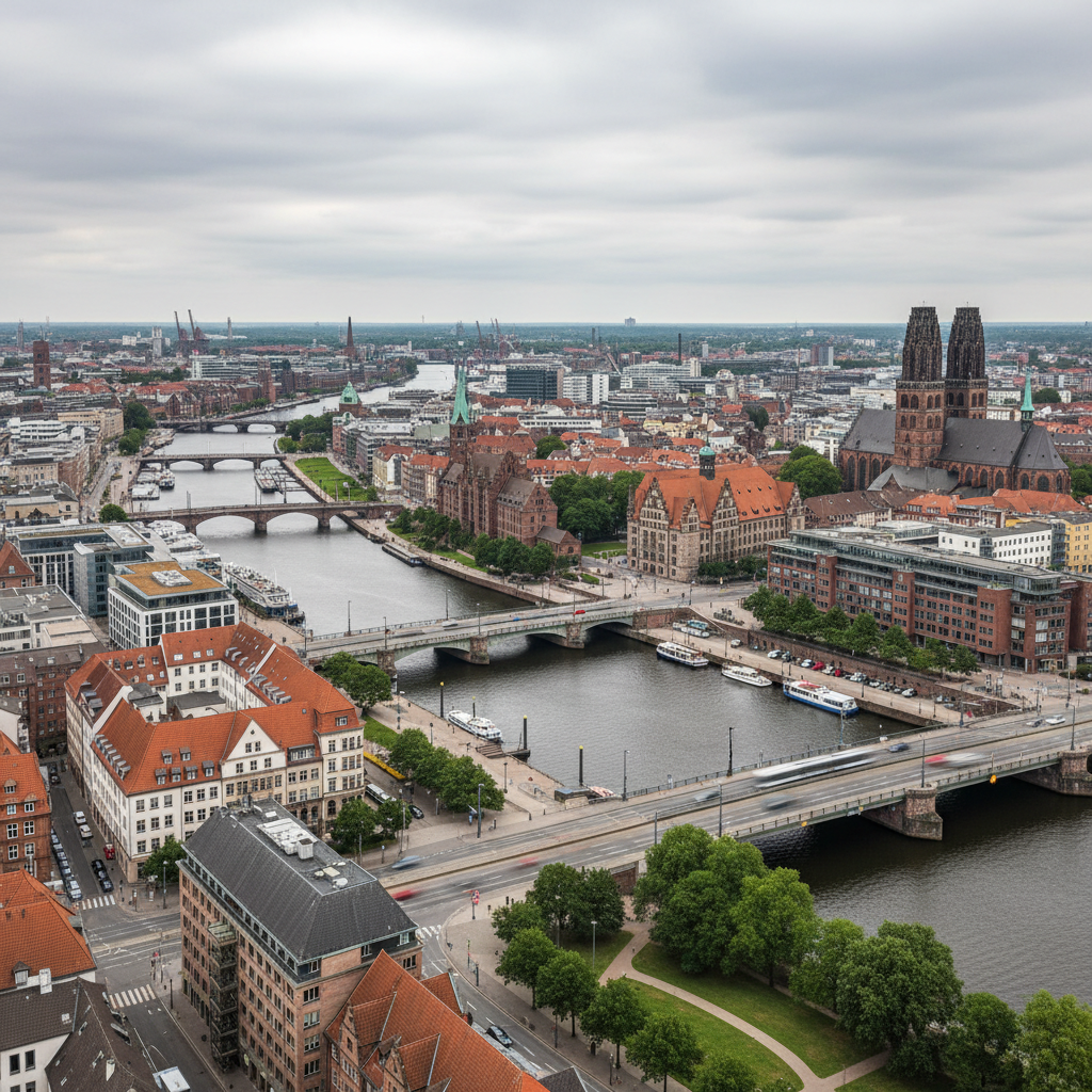 Bremen erwartet heute 17°C mit sporadischen Regenschauern in der Umgebung