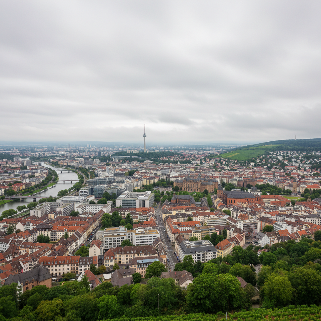 Strahlend blauer Himmel in Stuttgart mit 30°C am heutigen Tag