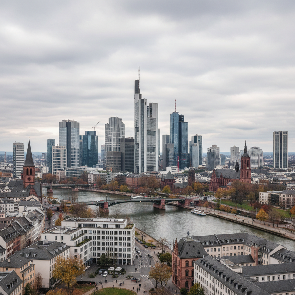 Frankfurt am Main erlebt heute 30°C mit teils wolkigem Himmel