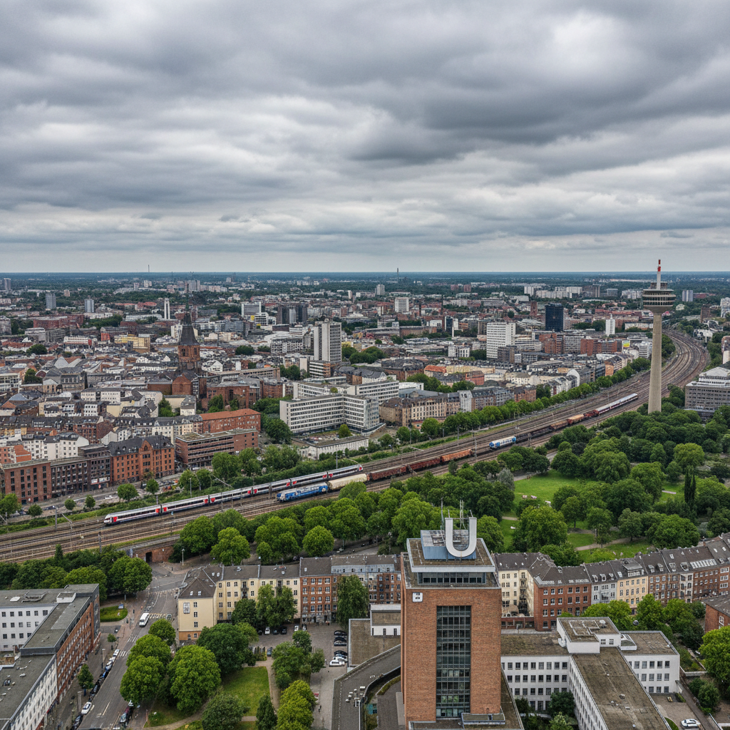 Dortmund erlebt heute 22°C mit teils wolkigem Himmel