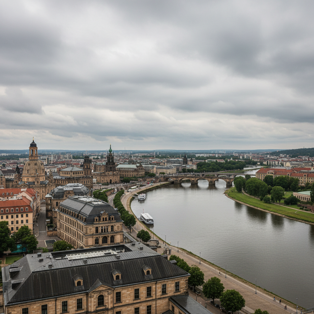 Dresden erwartet heute mildes Wetter mit vereinzelten Regenschauern und 20°C.