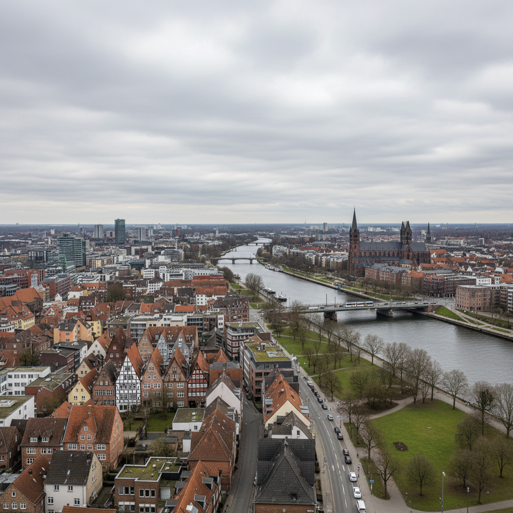 Bremen heute: Wolkenverhangen bei angenehmen 24 Grad Celsius