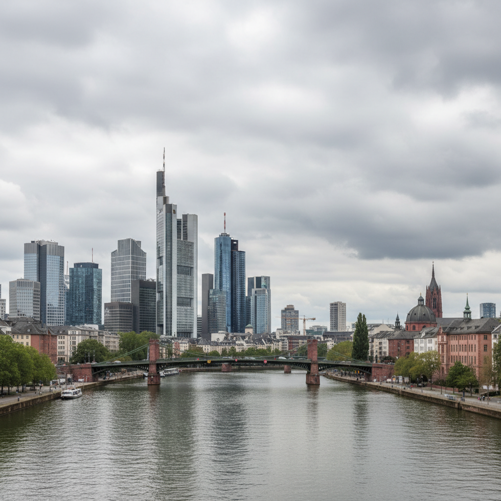 Frankfurt am Main: Heute 19°C mit vereinzelten Regenschauern über der Stadt