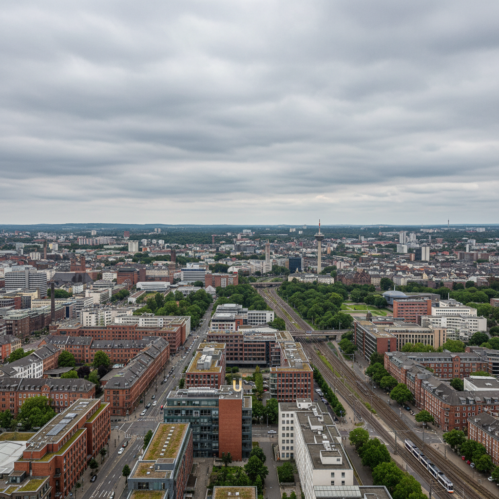 Wolkiger Tag in Dortmund mit Temperaturen um die 16°C