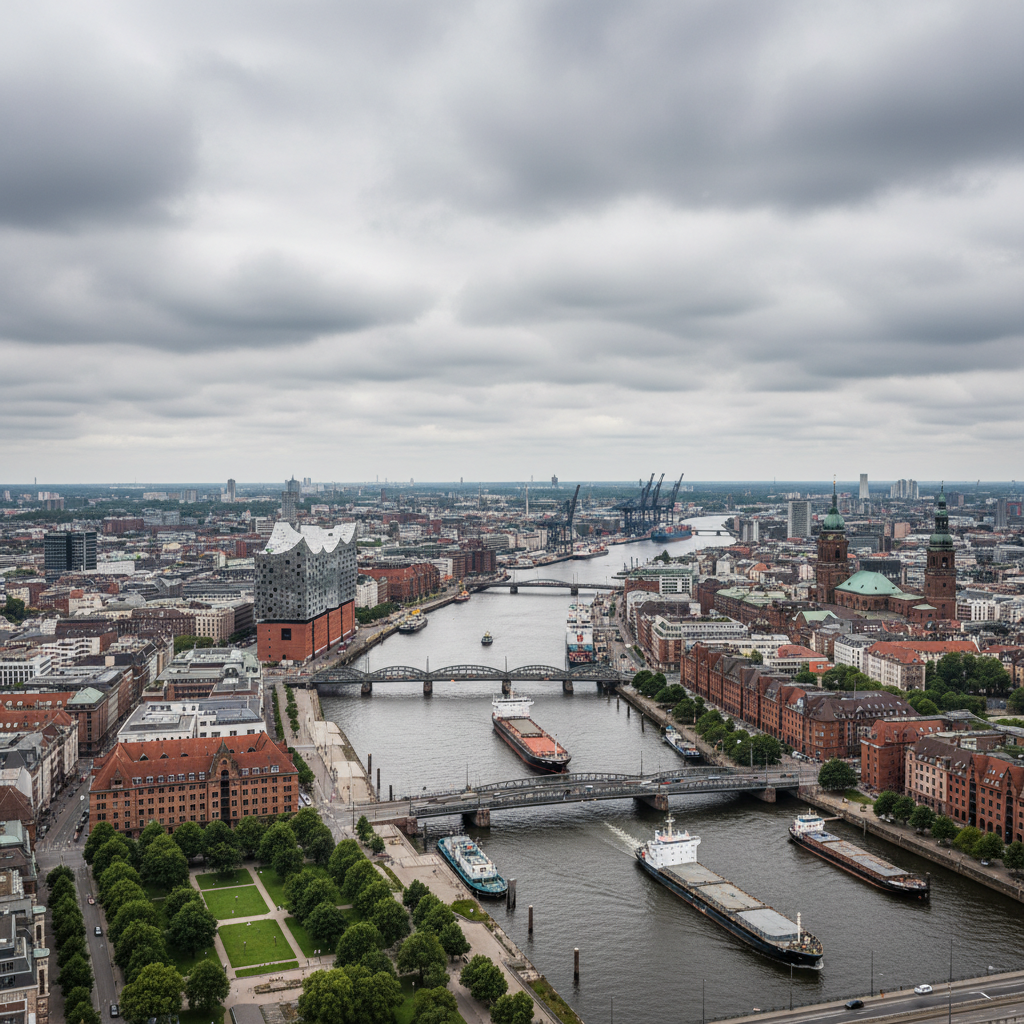 Hamburg heute: Überwiegend bewölkt und milde 19 Grad erwartet