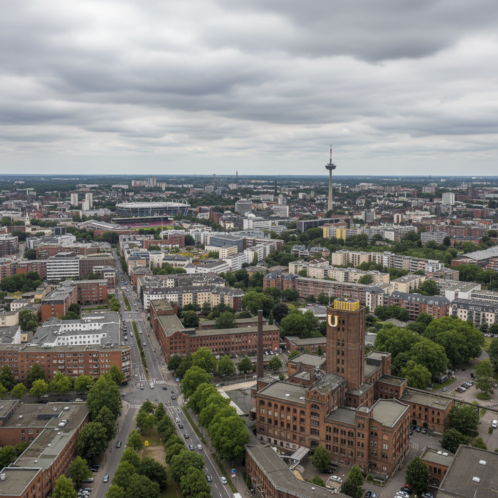 Dortmund heute: 25°C und überwiegend bewölkt