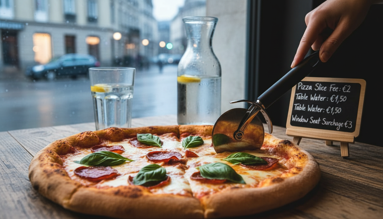 Seltsame Gebühren im Restaurant: Kosten für Pizzaschneiden und Fensterplatzbuchung