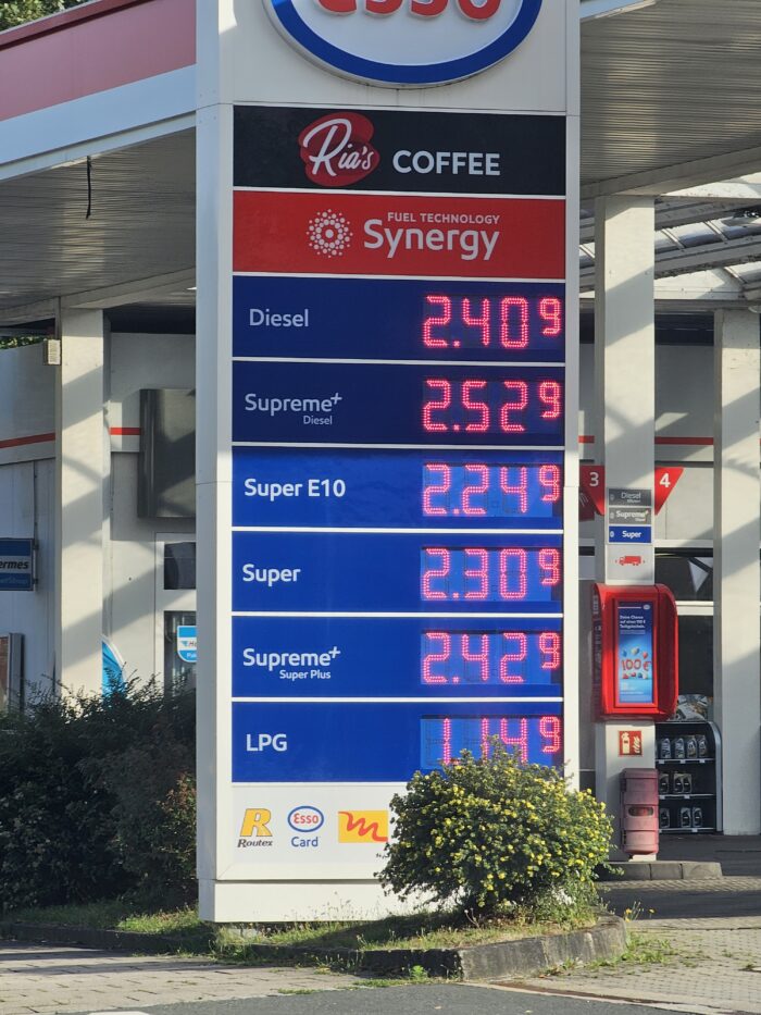 Spritpreise geben nach
