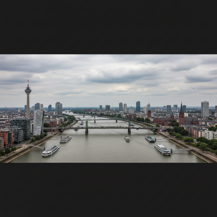 Wetter in Düsseldorf heute: Vereinzelte Regenschauer in der Nähe bei 21°C