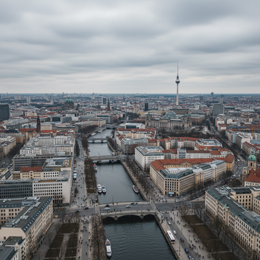 Überwiegend bewölkter Tag in Berlin mit Temperaturen um die 20 Grad Celsius