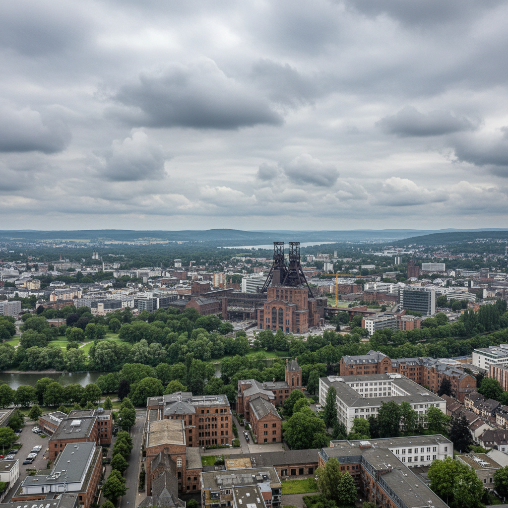 Essen heute: Wolkenverhangener Himmel mit angenehmen 21 Grad