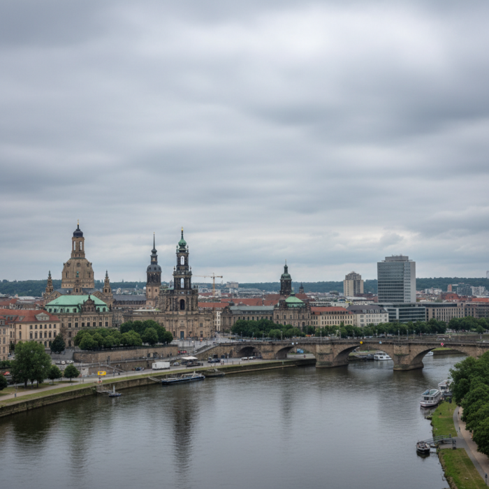 Wetter in Dresden heute: Bedeckt bei 17°C