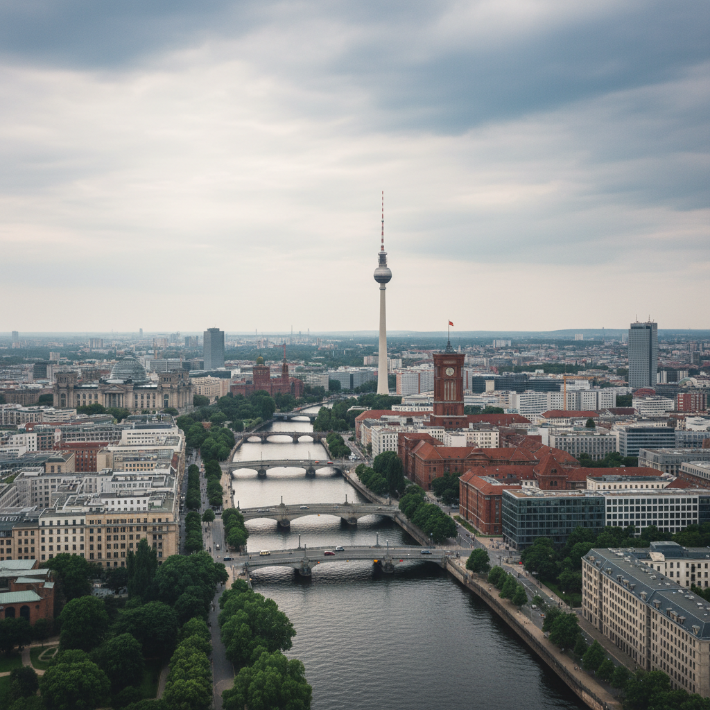 Bewölkter Himmel in Berlin mit Temperaturen um 19 Grad heutigen Tag