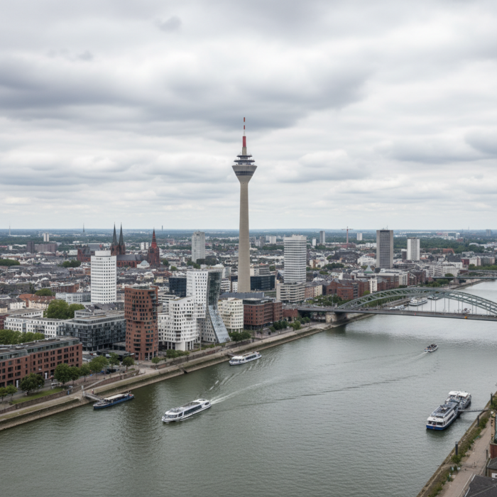 Wetter in Düsseldorf heute: Teilweise bewölkt bei 24°C