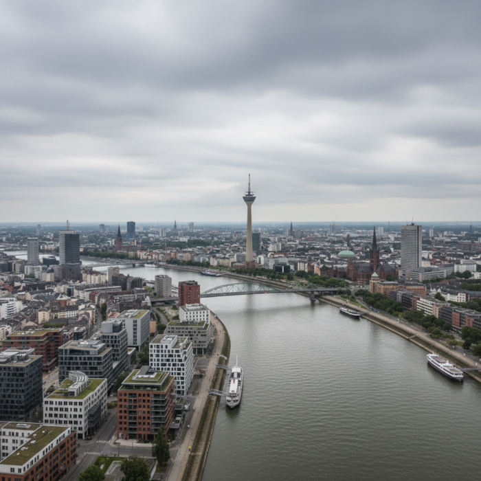 Wetter in Düsseldorf heute: Bedeckt bei 14°C