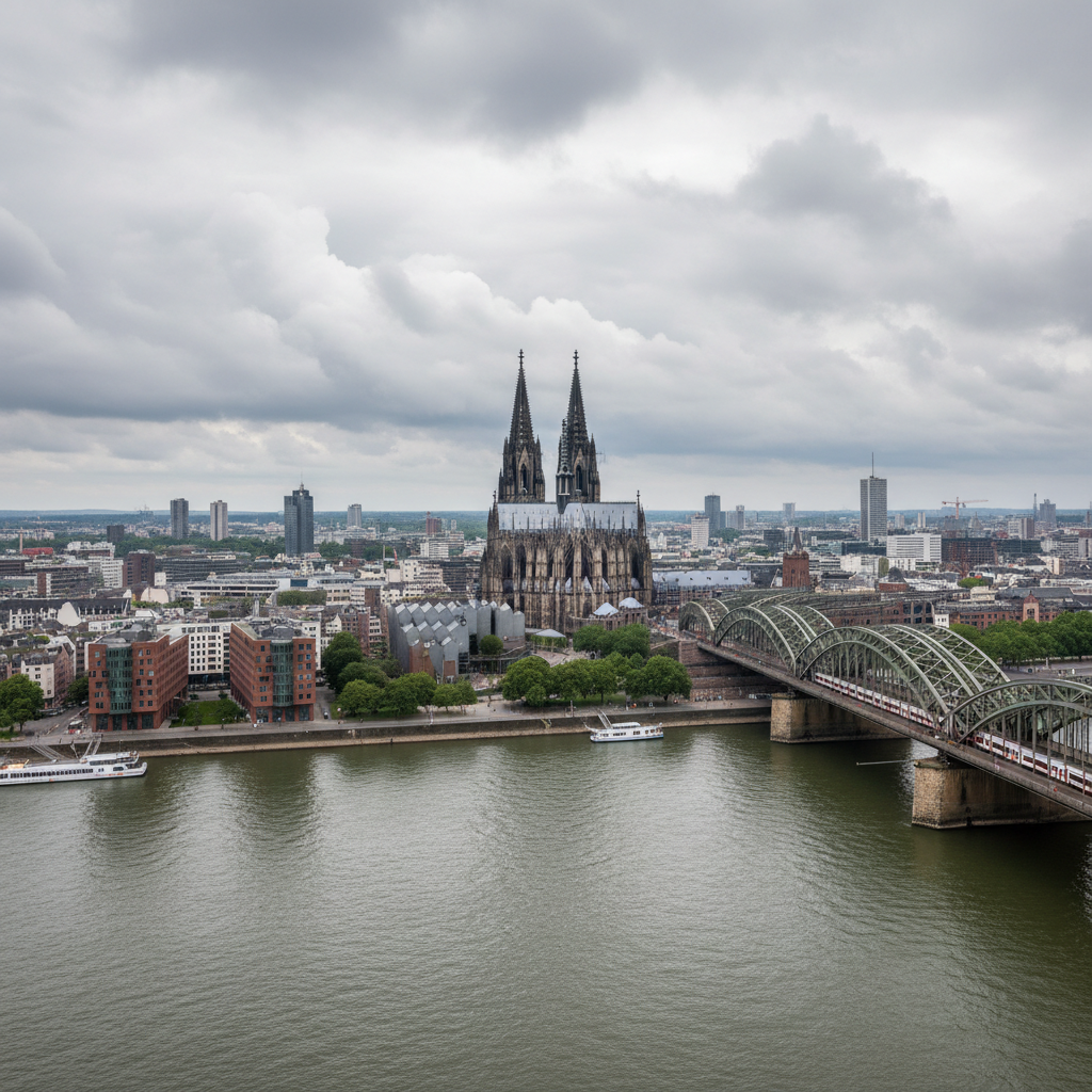 Köln erwartet heute bewölkten Himmel und Temperaturen von 22°C